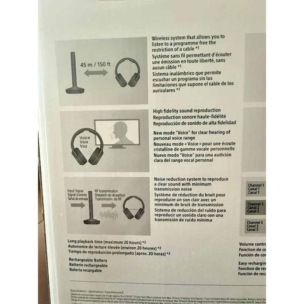 Sony WH-RF400 Wireless Home Theater Headphones for Watching TV (WHRF400)